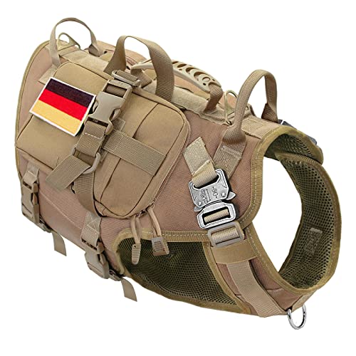 Robustes Militärisches Taktisches Hundegeschirr Aus Nylon, Kein Ziehen, Haustiergeschirr, Weste, Outdoor-Hund, Camping, Jagd, Trainingsgeschirr Und Leine-Set, Labrador-Collie-Geschirr Und Le Robustes Militärisches Taktisches Hundegeschirr Aus Nylon, Kein Ziehen, Haustiergeschirr, Weste, Outdoor-Hund, Camping, Jagd, Trainingsgeschirr Und Leine-Set, Labrador-Collie-Geschirr Und Le von DTREEL