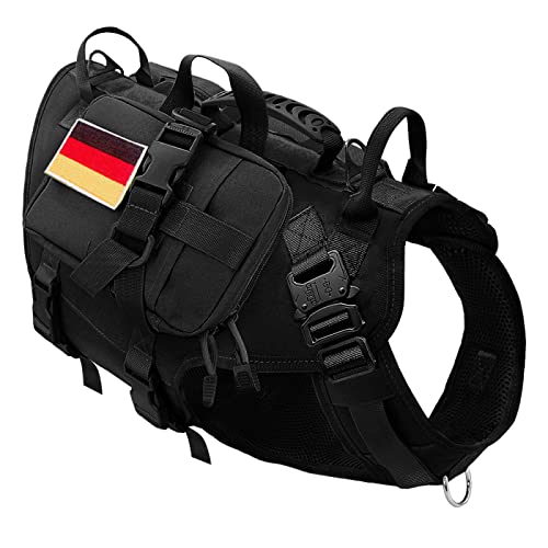 Robustes Militärisches Taktisches Hundegeschirr Aus Nylon, Kein Ziehen, Haustiergeschirr, Weste, Outdoor-Hund, Camping, Jagd, Trainingsgeschirr Und Leine-Set, Labrador-Collie-Geschirr Und Le Robustes Militärisches Taktisches Hundegeschirr Aus Nylon, Kein Ziehen, Haustiergeschirr, Weste, Outdoor-Hund, Camping, Jagd, Trainingsgeschirr Und Leine-Set, Labrador-Collie-Geschirr Und Le von DTREEL