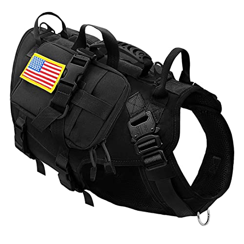 Robustes Militärisches Taktisches Hundegeschirr Aus Nylon, Kein Ziehen, Haustiergeschirr, Weste, Outdoor-Hund, Camping, Jagd, Trainingsgeschirr Und Leine-Set, Labrador-Collie-Geschirr Und Le Robustes Militärisches Taktisches Hundegeschirr Aus Nylon, Kein Ziehen, Haustiergeschirr, Weste, Outdoor-Hund, Camping, Jagd, Trainingsgeschirr Und Leine-Set, Labrador-Collie-Geschirr Und Le von DTREEL