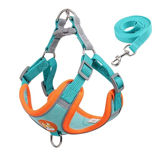 Strapazierfähiges Nylon-Hundegeschirr Und Leine-Set, Kein Ziehen, Haustiergeschirr, Verstellbares Hunde- Und Katzengeschirr, Weste, Reflektierendes Chihuahua-Mops-Trainingsgeschirr Für Den A Strapazierfähiges Nylon-Hundegeschirr Und Leine-Set, Kein Ziehen, Haustiergeschirr, Verstellbares Hunde- Und Katzengeschirr, Weste, Reflektierendes Chihuahua-Mops-Trainingsgeschirr Für Den A von DTREEL