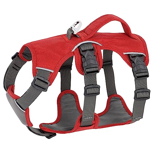 Verstellbares Hundegeschirr Aus Langlebigem Nylon Ohne Ziehen, Für Den Außenbereich, Reflektierend, Wasserdicht, Trainingsgeschirr Für Haustiere, Mit Griff, Camping-Jagd-Hundegeschirr,Rot,L Verstellbares Hundegeschirr Aus Langlebigem Nylon Ohne Ziehen, Für Den Außenbereich, Reflektierend, Wasserdicht, Trainingsgeschirr Für Haustiere, Mit Griff, Camping-Jagd-Hundegeschirr,Rot,L von DTREEL