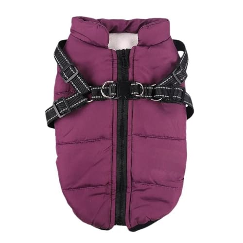 Warme Winter-Hundejacke, Kleidung Für Kleine Und Mittelgroße Hunde, Warme Fleecejacke, Wind- Und Wasserdichter Outdoor-Haustiermantel Mit Geschirr, Chihuahua, Labrador, Mops-Kleidung,Li von DTREEL