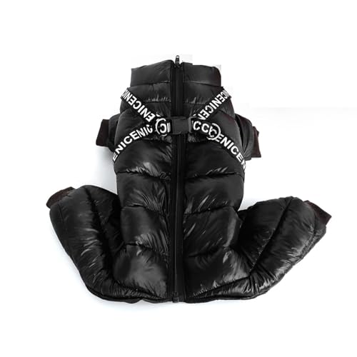 Warme Winter-Hundekleidung, Superwarmer Haustier-Jackenmantel Mit Hosenträgern, Wasserdichter Und Winddichter Outdoor-Hundekleidung, Kapuzenpullover Für Chihuahua, Mops,Schwarz,22 Warme Winter-Hundekleidung, Superwarmer Haustier-Jackenmantel Mit Hosenträgern, Wasserdichter Und Winddichter Outdoor-Hundekleidung, Kapuzenpullover Für Chihuahua, Mops,Schwarz,22 von DTREEL