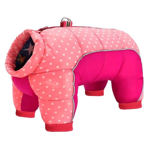 Weiche Und Bequeme Hundejacke Für Den Außenbereich, Wind- Und Wasserdicht, Reflektierende Hundejacke, Hunde-Schnee-Daunenjacke, Haustier-Overall, Chihuahua-Mops-Jacke Für Französische Bulldo von DTREEL