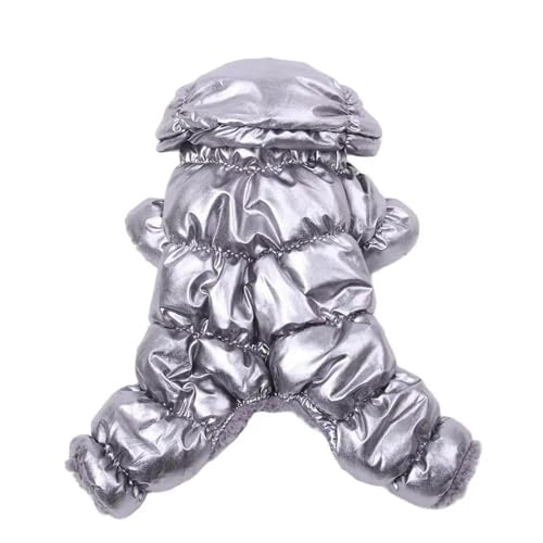 Wind- Und wasserdichte PU-Lederjacke Für Den Außenbereich, Warmer Wintermantel Für Hunde Und Katzen, Kapuzenpullover, Einfarbig, Warmer Haustiermantel,Silber,S Wind- Und wasserdichte PU-Lederjacke Für Den Außenbereich, Warmer Wintermantel Für Hunde Und Katzen, Kapuzenpullover, Einfarbig, Warmer Haustiermantel,Silber,S von DTREEL