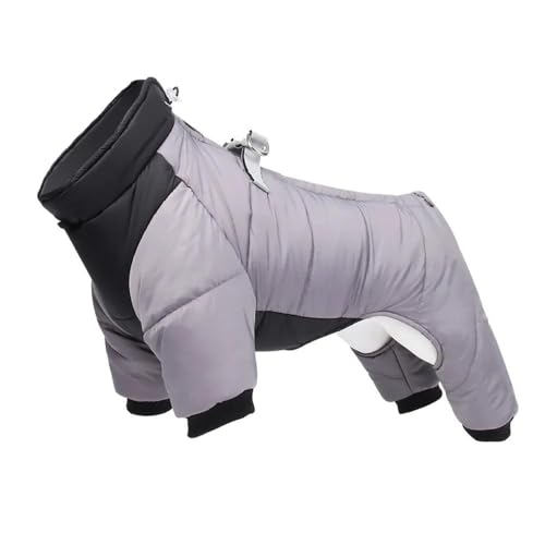 Winter Verdickte Warme Haustierjacke Outdoor Wind- Und wasserdichte Hundejacke Kleidung Chihuahua Mops Französische Bulldogge Labrador Jacke Kleidung,Grau,S von DTREEL