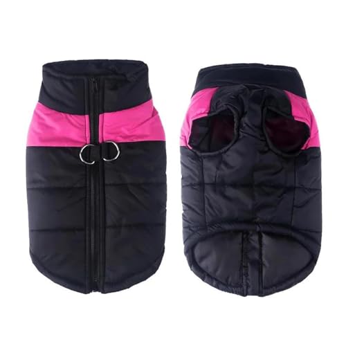 Winter Verdickter Und Warmer Großer Hundemantel Winddicht Und Wasserdicht Mit Reißverschluss Haustiermantel Kleidung Chihuahua Mops Französische Bulldogge Jacke Oberbekleidung,A,M von DTREEL