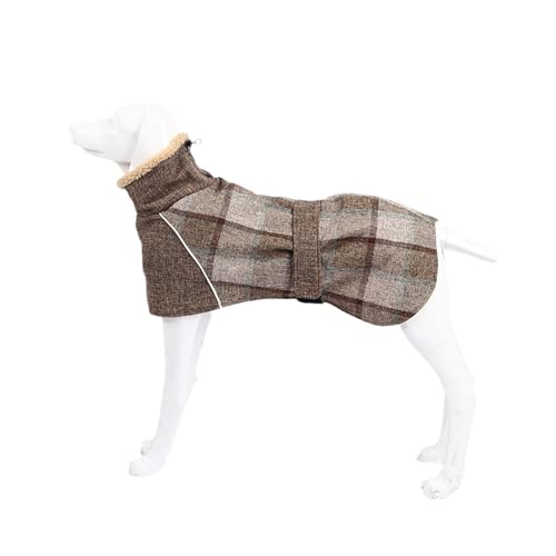 Winter Warme Fleece Große Hundemantel Kleidung Mode Gedruckt Haustier Jacke Äußere Windhund Weimaraner Labrador Shepherd Mantel Jacke Kleidung,E,3XL von DTREEL