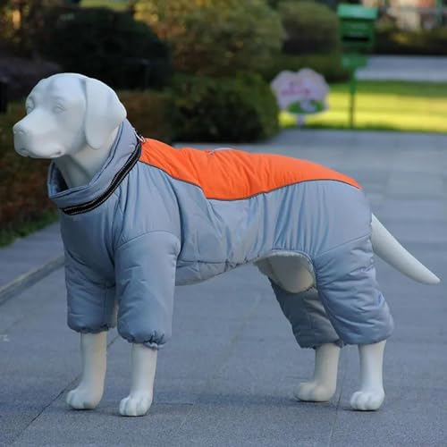 Winter Warme Fleece-Jacke Für Mittelgroße Und Große Hunde, Für Den Außenbereich, Wind- Und Wasserdicht, Weicher Und Bequemer Haustier-Overall, Windhund, Dobermann, Deutscher Schäferhund von DTREEL