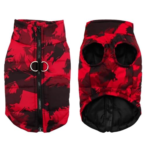 Winter Warme Haustierjacke Kleidung Chihuahua Mops Labrador Französische Bulldogge Warme Jacke Mantel Outdoor Wasserdicht Winddicht Hundebekleidung Jacke Weste,B,M von DTREEL