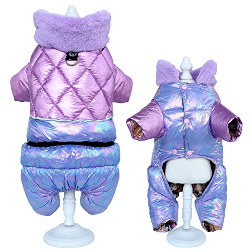 Winter Warmer Hunde-Overall Für Den Außenbereich, Winddicht, Wasserdicht, Hundejacke, Kleidung, Verdickte Warme Haustier-Kleidung, Daunenjacke, Mantel Mit Pelzkragen, Chihuahua-Mops-Mantel,L Winter Warmer Hunde-Overall Für Den Außenbereich, Winddicht, Wasserdicht, Hundejacke, Kleidung, Verdickte Warme Haustier-Kleidung, Daunenjacke, Mantel Mit Pelzkragen, Chihuahua-Mops-Mantel,L von DTREEL