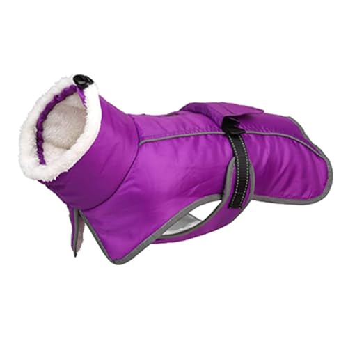Winterwarme Hundemanteljacke, Warme Jacke Für Große Hunde, Outdoor, Winddicht, Wasserdicht, Reflektierend, Plüschmantel Für Hunde, Französische Bulldogge, Chihuahua, Labrador, Mopsjacke,Lila Winterwarme Hundemanteljacke, Warme Jacke Für Große Hunde, Outdoor, Winddicht, Wasserdicht, Reflektierend, Plüschmantel Für Hunde, Französische Bulldogge, Chihuahua, Labrador, Mopsjacke,Lila von DTREEL