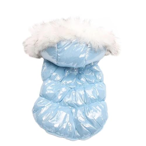 Winterwarme Manteljacke Für Katzen Und Hunde Mit Gürtelschnallen-Design, Haustier-Kapuzenkleid, Winterwarme Haustierkleidung, Wind- Und Wasserdichter Hundejackenmantel Für Den Außenbere von DTREEL