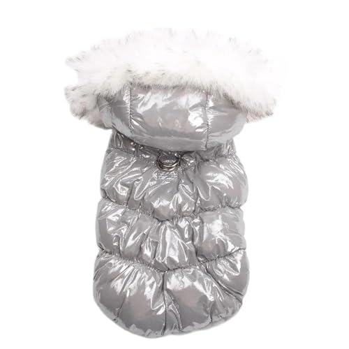 Winterwarme Manteljacke Für Katzen Und Hunde Mit Gürtelschnallen-Design, Haustier-Kapuzenkleid, Winterwarme Haustierkleidung, Wind- Und Wasserdichter Hundejackenmantel Für Den Außenbere von DTREEL