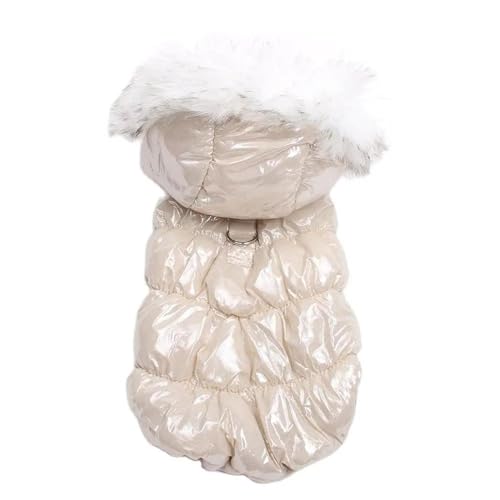 Winterwarme Manteljacke Für Katzen Und Hunde Mit Gürtelschnallen-Design, Haustier-Kapuzenkleid, Winterwarme Haustierkleidung, Wind- Und Wasserdichter Hundejackenmantel Für Den Außenbere von DTREEL