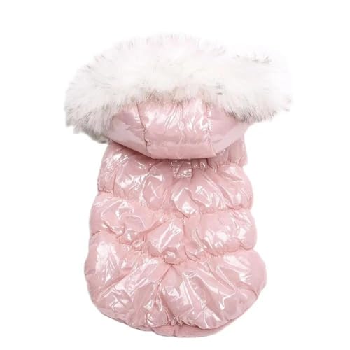 Winterwarme Manteljacke Für Katzen Und Hunde Mit Gürtelschnallen-Design, Haustier-Kapuzenkleid, Winterwarme Haustierkleidung, Wind- Und Wasserdichter Hundejackenmantel Für Den Außenbere von DTREEL