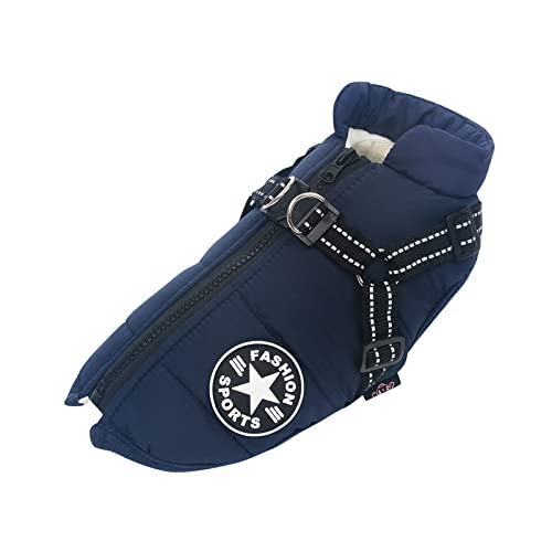 Winterwarmer Großer Hundemantel Mit Trägern, Bequeme Warme Hundekleidung, Labrador-/Deutscher Schäferhund-Kleidung, Wasserdichter Outdoor-Hundemantel, Chihuahua-Kleidung Für Französische Bul von DTREEL