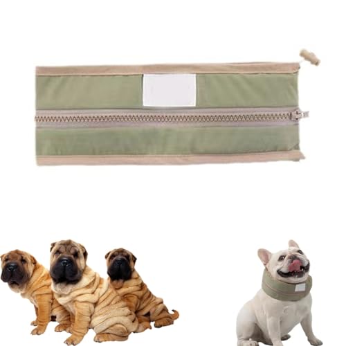 Cool Loop for Dogs, Summer Fashion Breathable Ice Scarf, Adjustable Breathable Dog Cooling Collar Neck Cooler with Ice Packs, Pet Adjustable Ice Chill Scarf for Small to Large Dogs(Green,L) von DTWEFF