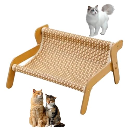 DTWEFF 2-in-1-Katzenkratzunterlage und Liege, verschleißfeste Kratzunterlage Lounge, Haustiersitz im Lounge-Stil for Hauskatzen(Cooling mat Style) von DTWEFF