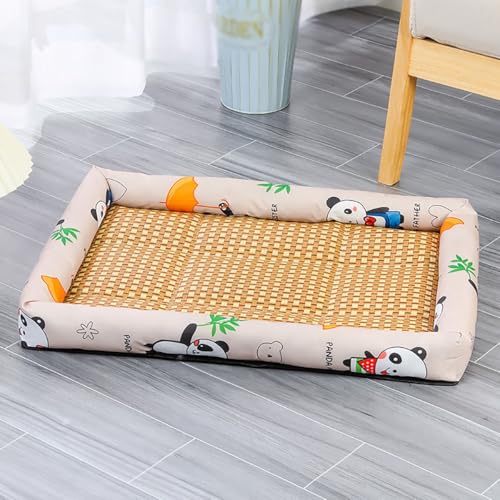 Eismatte for Haustiere, Eismatte aus Rattan, Nest aus waschbarem natürlichem Rattan, Kühlmatte for Haustiere, gewebte, atmungsaktive quadratische Sommermatte for Haustiere, Schlafunterlage for Hunde u Eismatte for Haustiere, Eismatte aus Rattan, Nest aus waschbarem natürlichem Rattan, Kühlmatte for Haustiere, gewebte, atmungsaktive quadratische Sommermatte for Haustiere, Schlafunterlage for Hunde u von DTWEFF