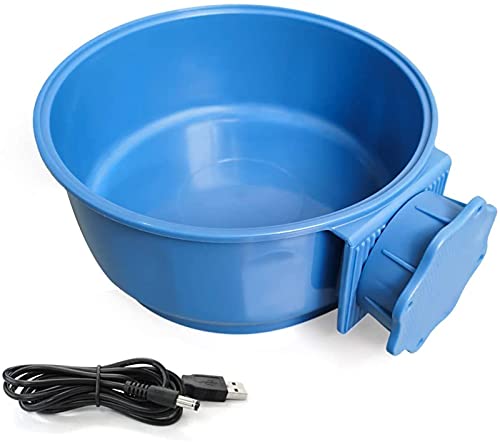 DUBENS Haustier Heizung Schüssel, USB Tragbare Haustierkiste Heizung Wasser Schüssel für Hund, Katze, Vogel, Huhn Indoor Bowl, 600ML von DUBENS