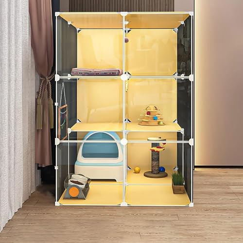Großer abnehmbarer Katzenkäfig Laufstall für Innen Katzengehege for den Innenbereich mit Katzentoilette, großer Katzenlaufstall, abnehmbare Katzenzwinger aus Metall for Katzen und Kleintiere(72x72x107 Großer abnehmbarer Katzenkäfig Laufstall für Innen Katzengehege for den Innenbereich mit Katzentoilette, großer Katzenlaufstall, abnehmbare Katzenzwinger aus Metall for Katzen und Kleintiere(72x72x107 von DUBTEDHOU