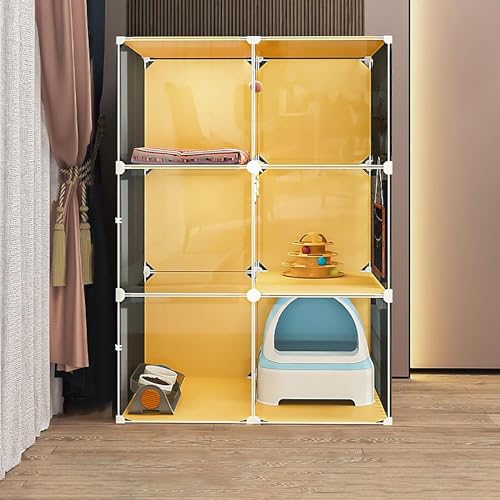Großer abnehmbarer Katzenkäfig Laufstall für Innen Katzengehege for den Innenbereich mit Katzentoilette, großer Katzenlaufstall, abnehmbare Katzenzwinger aus Metall for Katzen und Kleintiere(72x47x107 Großer abnehmbarer Katzenkäfig Laufstall für Innen Katzengehege for den Innenbereich mit Katzentoilette, großer Katzenlaufstall, abnehmbare Katzenzwinger aus Metall for Katzen und Kleintiere(72x47x107 von DUBTEDHOU