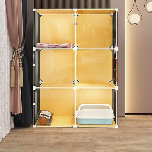 Großer abnehmbarer Katzenkäfig Laufstall für Innen Katzengehege for den Innenbereich mit Katzentoilette, großer Katzenlaufstall, abnehmbare Katzenzwinger aus Metall for Katzen und Kleintiere(72x37x107 Großer abnehmbarer Katzenkäfig Laufstall für Innen Katzengehege for den Innenbereich mit Katzentoilette, großer Katzenlaufstall, abnehmbare Katzenzwinger aus Metall for Katzen und Kleintiere(72x37x107 von DUBTEDHOU
