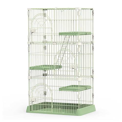 Großer Abnehmbarer Katzenkäfig Laufstall für Innen Katzenhäuser for Hauskatzen mit Rampenleitern, Katzenlaufstall aus Metall, Katzengehege for draußen, Kätzchenkäfig, großer Auslauf for 1–3 Katzen von DUBTEDHOU
