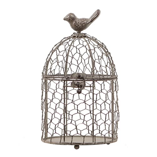 Kleiner tragbarer Vogelkäfig Reisebox, Runder Vogelkäfig, Vintage-Vogelkäfig aus Metall, Vogelkäfigrahmen, geeignet for kleine Vögel, Hochzeitsfeier, Innentürdekoration, Sittichkäfig Kleiner tragbarer Vogelkäfig Reisebox, Runder Vogelkäfig, Vintage-Vogelkäfig aus Metall, Vogelkäfigrahmen, geeignet for kleine Vögel, Hochzeitsfeier, Innentürdekoration, Sittichkäfig von DUBTEDHOU