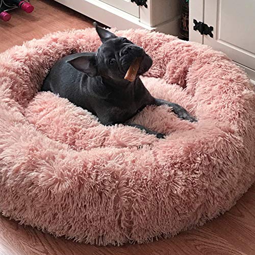 DUCHEN Hundebett/Katzenbett,Donut-Design weich Bett für mittelgroße und große Hunde,Sehr weich, Beruhigendes Hundesofa,Wasserdichter von DUCHEN