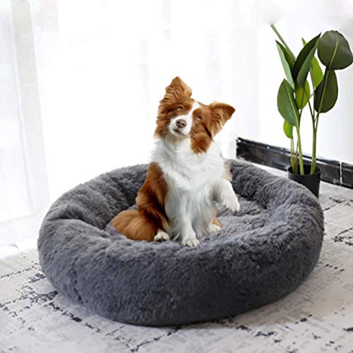 DUCHEN Hundebett/Katzenbett,Donut-Design weich Bett für mittelgroße und große Hunde,Sehr weich, Beruhigendes Hundesofa,Wasserdichter von DUCHEN