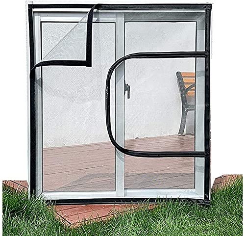 Duchen Fenster-Schutz für Katzenschutznetz mit Reißverschluss, Fliegengitter, selbstklebend, Insektenschutz, einfach anzubringen von DUCHEN