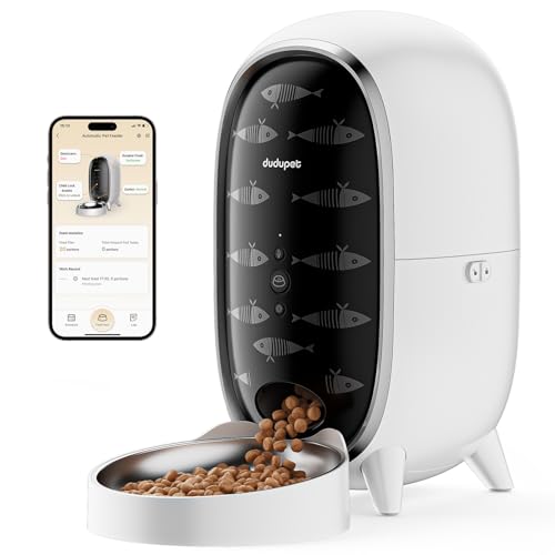 DUDUPET Futterautomat Katze- 3L Futterautomat für Katze mit APP 2.4G WiFi, bis zu 15 Portionen/10 Mahlzeiten pro Tag, Ton-Aufnahmefunktion, geeignet für kleine Katzen und Hunde, Pinguin-Entwurf DUDUPET Futterautomat Katze- 3L Futterautomat für Katze mit APP 2.4G WiFi, bis zu 15 Portionen/10 Mahlzeiten pro Tag, Ton-Aufnahmefunktion, geeignet für kleine Katzen und Hunde, Pinguin-Entwurf von DUDUPET