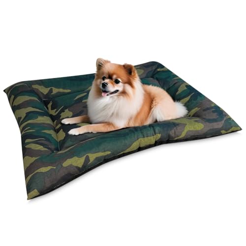 DUÉRMETE ONLINE Wendbares und waschbares Hundebett, Modell Woof, Bequeme Matte aus Camouflage-Stoff für Transport und Zuhause, ideal für die Erholung von Haustieren, 50 x 70 cm DUÉRMETE ONLINE Wendbares und waschbares Hundebett, Modell Woof, Bequeme Matte aus Camouflage-Stoff für Transport und Zuhause, ideal für die Erholung von Haustieren, 50 x 70 cm von DUÉRMETE ONLINE