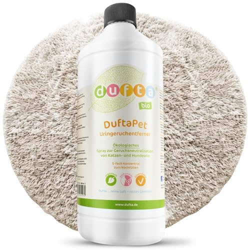 DuftaPet Konzentrat 1L – Hochkonzentrierter Enzymreiniger gegen Tiergerüche, Urin & Erbrochenes – Ideal für Teppiche, Polster, Böden & Tiertoiletten – Bis zu 10 Flaschen Spray –Parfümfrei & biologisch DuftaPet Konzentrat 1L – Hochkonzentrierter Enzymreiniger gegen Tiergerüche, Urin & Erbrochenes – Ideal für Teppiche, Polster, Böden & Tiertoiletten – Bis zu 10 Flaschen Spray –Parfümfrei & biologisch von dufta