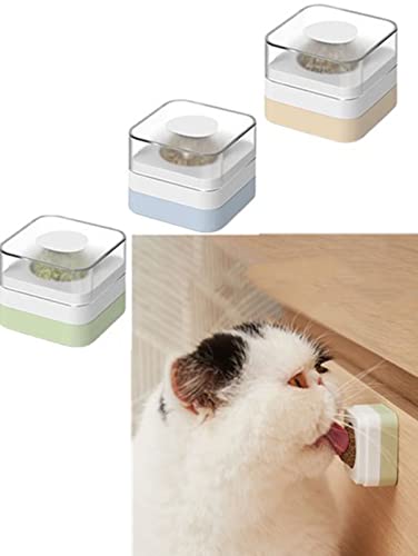 DUJIAOSHOU 3 x Katzenminze-Ball-Spielzeug – natürliche essbare Katzenminze-Ball, drehbare Süßigkeiten-Leckbälle, selbstklebend, drehbar, Leckereien, zum Aufkleben an der Wand für Katzen DUJIAOSHOU 3 x Katzenminze-Ball-Spielzeug – natürliche essbare Katzenminze-Ball, drehbare Süßigkeiten-Leckbälle, selbstklebend, drehbar, Leckereien, zum Aufkleben an der Wand für Katzen von DUJIAOSHOU