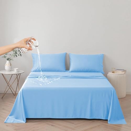 DUJUIKE 100% wasserdichte Schutzdecke oder Liner für Bett, Matratzenschoner für das Bett, Wiederverwendbare Unterlage, Bettlakenschutz von DUJUIKE