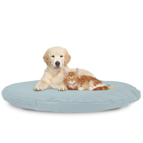 DUJUIKE 100% Wasserdichter Ersatzbezug für Hundebett, Ersatzbezug für Hundeunterlage, Waschbarer, Abnehmbarer Hundematratzenbezug, Hundematratzeneinlage mit Reißverschluss(Grau,92 x 92 x 10cm) von DUJUIKE