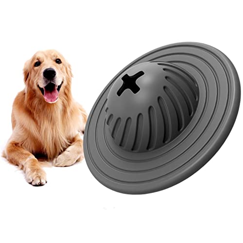 DUJUN Dog Feeder Leckage Toy | UFO Shape Flying Disk Disassemble Treats Dry Food Leak Dispenser,Slow Feeder IQ Improving Puzzle Rotating Indoor and Outdoor for Small Medium Dogs von Bestlle