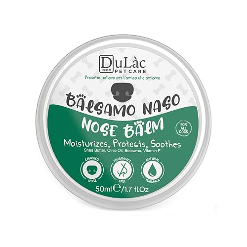 Dulàc - Natürlich und Parfümfrei Nasenbalsam Hund mit Sheabutter, Vitamin E, Bienenwachs, Creme für Trockene Rissige Nase Beim Hund Feuchtigkeitsspendend, Stärkende Butter für Hund Nase von DULÀC FARMACEUTICI 1982