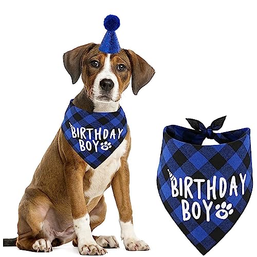 DULSPUE Hundehalstuch - 1 pcs Bandana Hund, Hund Geburtstag Bandana Haustier Bandana, Haustier Dreieck Lätzchen Schal Plaid Hundehalstuch Geburtstag Geeignet für Kleine Mittelgroße und Große Tiere DULSPUE Hundehalstuch - 1 pcs Bandana Hund, Hund Geburtstag Bandana Haustier Bandana, Haustier Dreieck Lätzchen Schal Plaid Hundehalstuch Geburtstag Geeignet für Kleine Mittelgroße und Große Tiere von DULSPUE