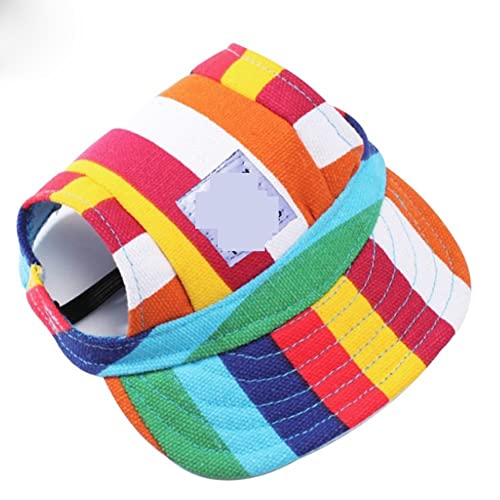 Haustier Baseball Mütze Haustier Hund Hut Zubehör Hunde Baseball Kappe Welpen Dress Up Hut Haustiere Hunde Outdoor Hut Kopfbedeckung Casual Niedlichen Hund mit Hut (Color : Stripes, Size : S) von DUNSBY