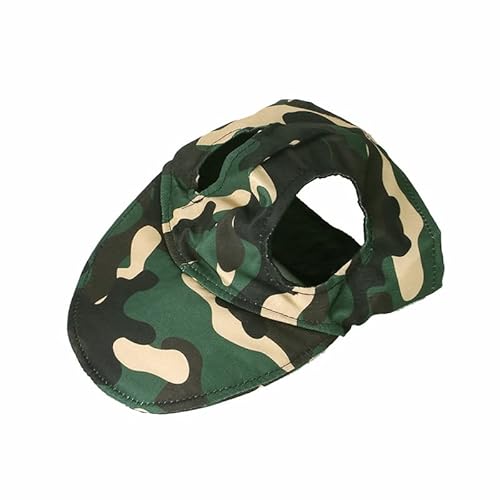 Haustier Baseball Mütze Pet Fashion Hundemütze, Baseballmütze mit Ohrlöchern, Winddicht, for Reisen, Sport, Segeltuch, Sonnenhüte for Welpen, Outdoor-Sonnenschutz-Zubehör (Color : C-Green, Size : M von DUNSBY