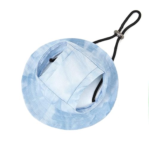 Haustier Baseball Mütze Verstellbare Hundemütze, Sommer-Schatten, atmungsaktive Baseballkappe for kleine Hunde, Haustier-Hüte mit Ohrlöchern, Outdoor-Wandern, Haustier-Zubehör (Color : Blue, Size : von DUNSBY