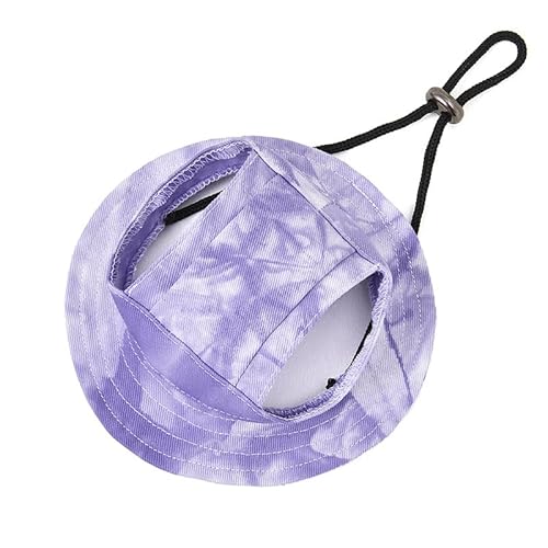 Haustier Baseball Mütze Verstellbare Hundemütze, Sommer-Schatten, atmungsaktive Baseballkappe for kleine Hunde, Haustier-Hüte mit Ohrlöchern, Outdoor-Wandern, Haustier-Zubehör (Color : Purple, Size von DUNSBY