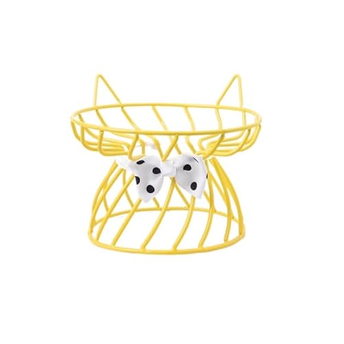 Hund Erhöht Futterschüssel Erhöhter Futternapf for Futter, Wasser, Leckereien for Katzen und Hunde, Zubehör for Füttern im Freien, Trinkzubehör for Hunde und Katzen, Standnapf (Color : Yellow Bracket von DUNSBY