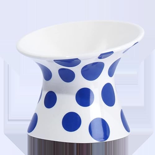 Hund Erhöht Futterschüssel Erhöhter Keramiknapf for Katzen, kleine Hunde, Futter, Wasser, Futternäpfe, Rutschfester Nackenschutz for Haustiere, hoher Fuß, Trink- und Futterspender (Color : Blue Dot, Hund Erhöht Futterschüssel Erhöhter Keramiknapf for Katzen, kleine Hunde, Futter, Wasser, Futternäpfe, Rutschfester Nackenschutz for Haustiere, hoher Fuß, Trink- und Futterspender (Color : Blue Dot, von DUNSBY
