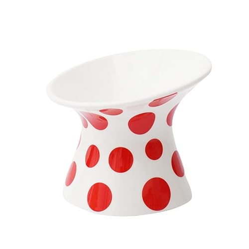 Hund Erhöht Futterschüssel Erhöhter Keramiknapf for Katzen, kleine Hunde, Futter, Wasser, Futternäpfe, Rutschfester Nackenschutz for Haustiere, hoher Fuß, Trink- und Futterspender (Color : Red Dot, Hund Erhöht Futterschüssel Erhöhter Keramiknapf for Katzen, kleine Hunde, Futter, Wasser, Futternäpfe, Rutschfester Nackenschutz for Haustiere, hoher Fuß, Trink- und Futterspender (Color : Red Dot, von DUNSBY
