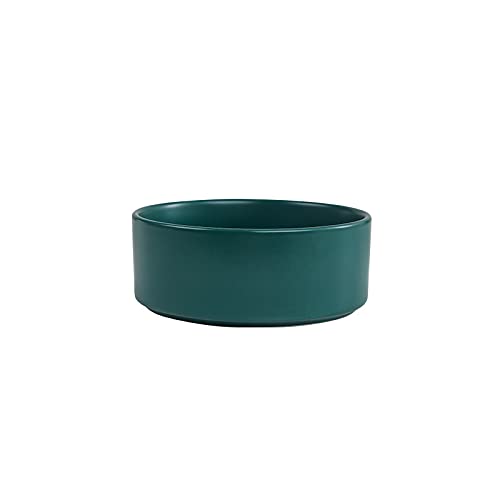 Hund Erhöht Futterschüssel Futter- und Wassernäpfe for Hunde mit Ständer, Keramik, Fress- und Trinknäpfe for Haustiere, große Kapazität, erhöhte Futtermittel (Color : Green, Size : 1800ml) von DUNSBY